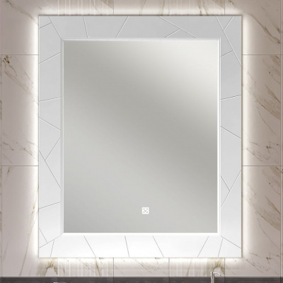 Зеркало 90С Луиджи сенсор, белый матовый, OPADIRIS